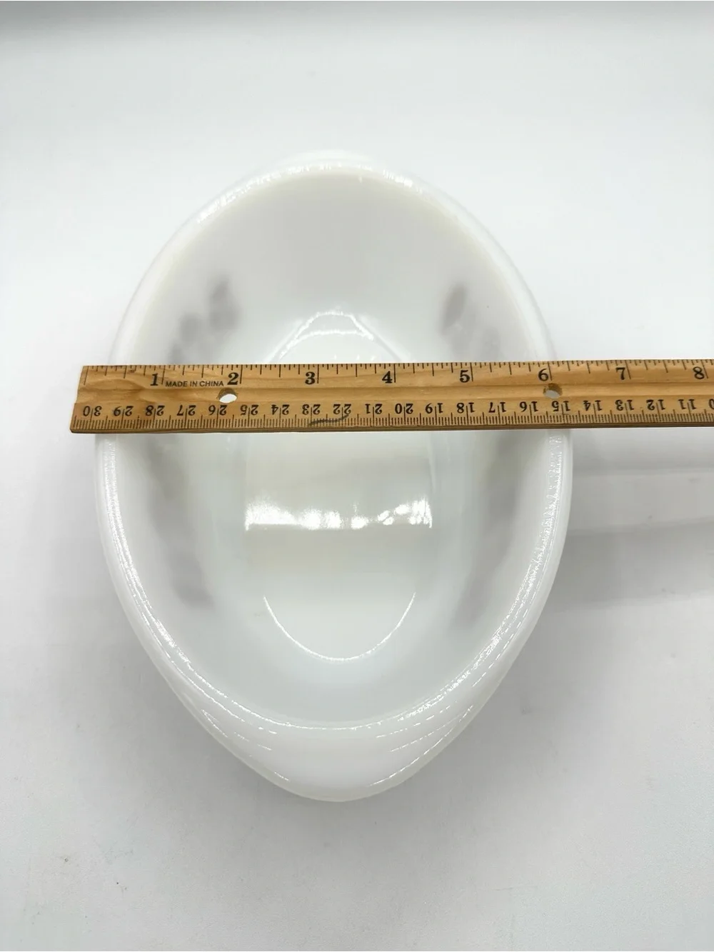 Glasbake 1Qt Vintage Oval Ovenware. USA Jeanette Glass. 1950s